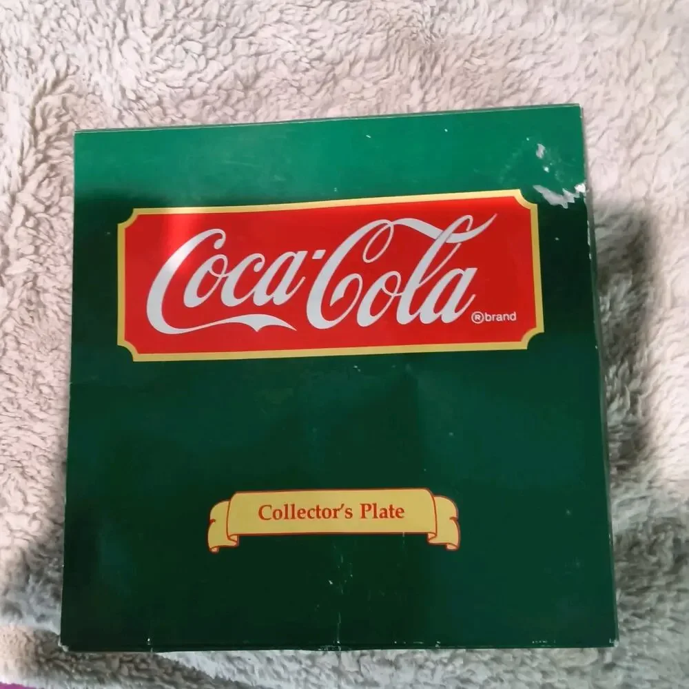 Vintage 1994 Santa Coca Cola Workshop Hand Crafted Franklin Mint Plate
